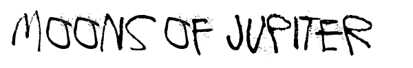 Moons of Jupiter font preview